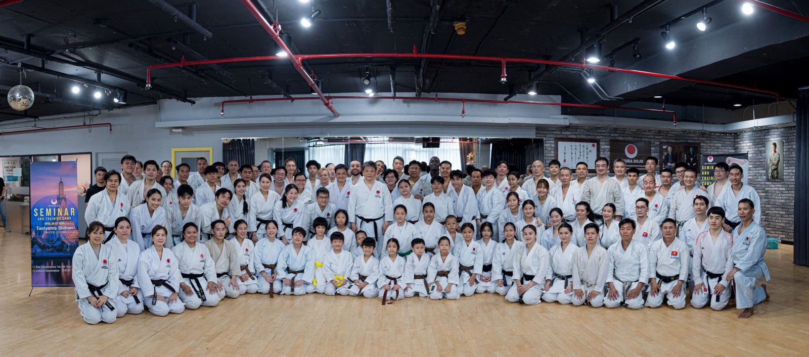Group photo of participants at the JKA Thailand Seminar and Training Camp